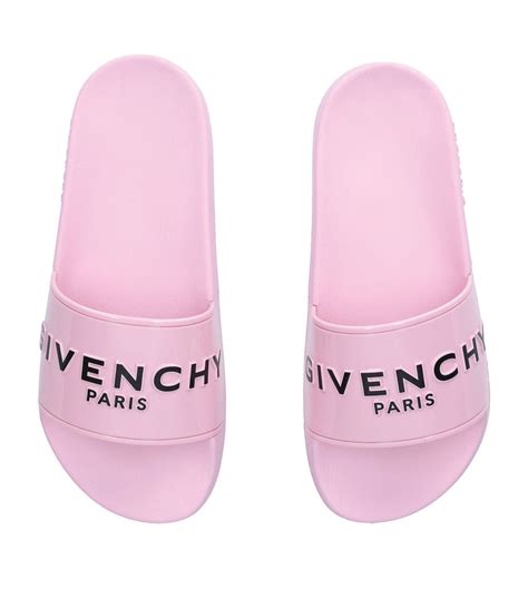 baby pink givenchy slides|givenchy rubber slides.